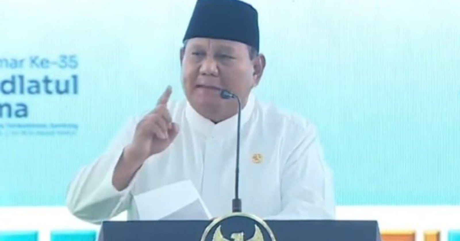 Pidato Prabowo di Muktamar NU: Percaya Saya, Indonesia akan Bangkit Tak Ada yang Bisa Bendung