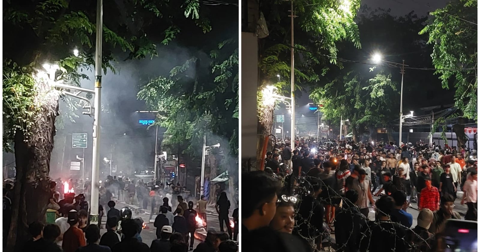 Massa Bikin Barikade di Jalan Palmerah Utara, Hadapi Polisi yang Tembakkan Gas Air Mata