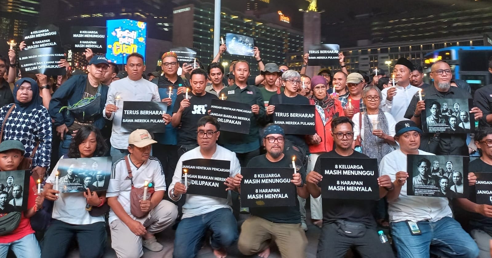 Menanti Kepulangan Jurnalis yang Hilang Saat Meliput Anak Krakatau, PFI Gelar Doa Bersama