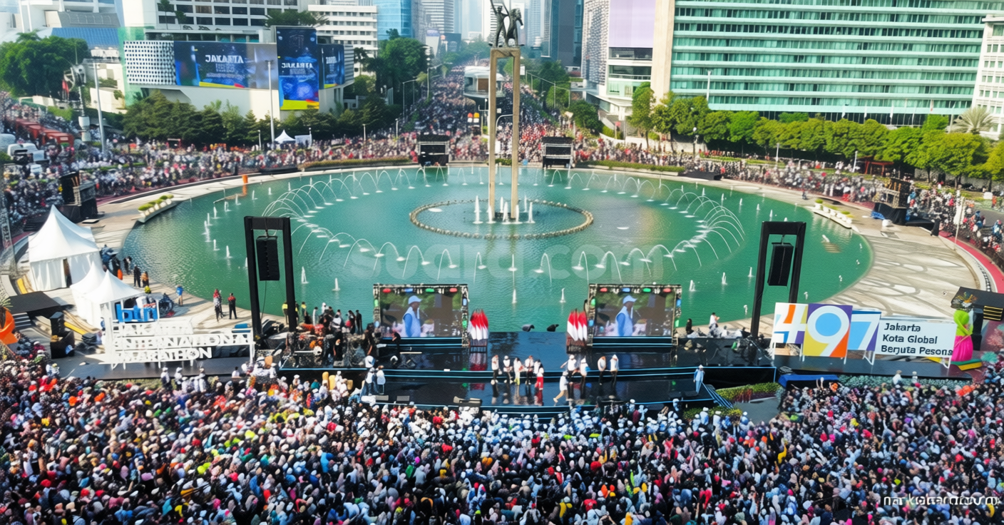 Solution For: Malam Puncak HUT Jakarta 499: Konser Mahalini di Bundaran HI hingga Tarif Transportasi Rp1!