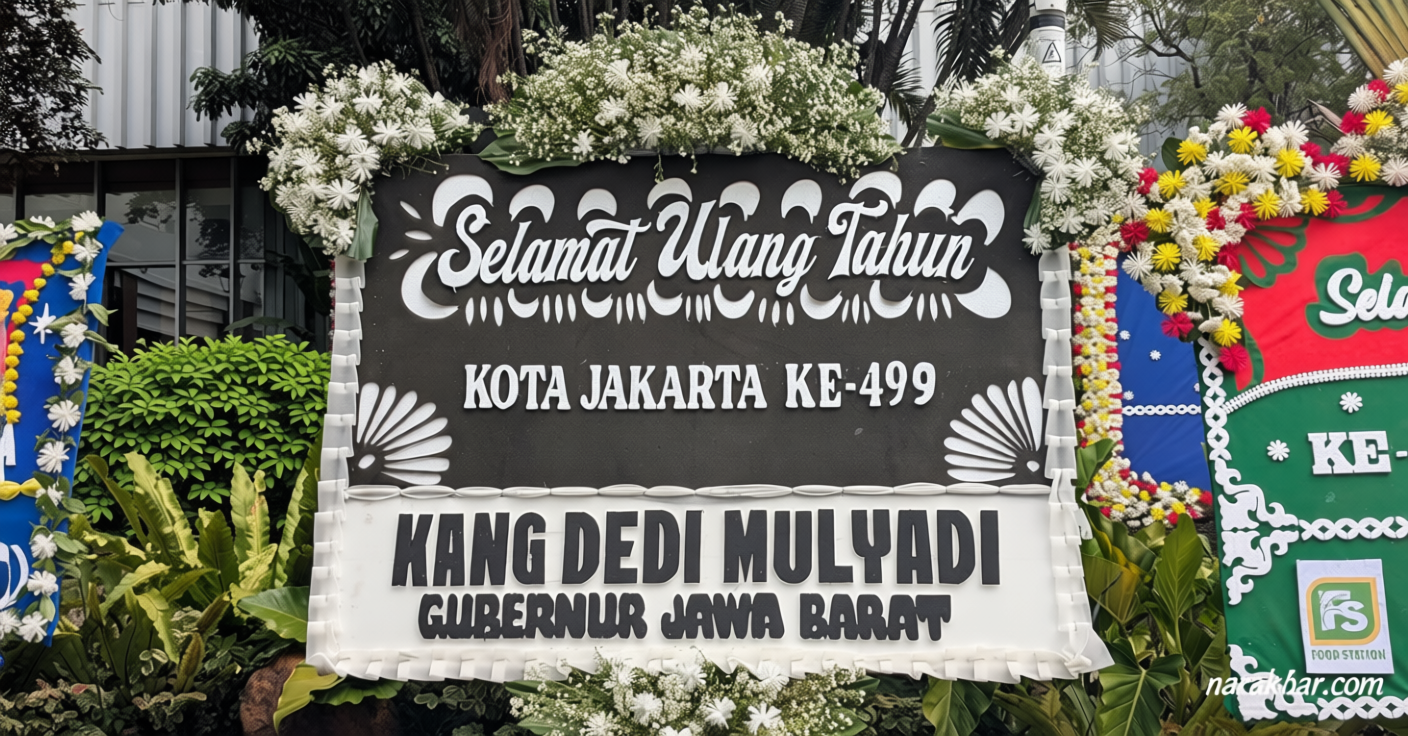 Meeting Results: Karangan Bunga Hitam Putih KDM di HUT Jakarta Curi Perhatian, Ketua DPRD DKI: Unik
