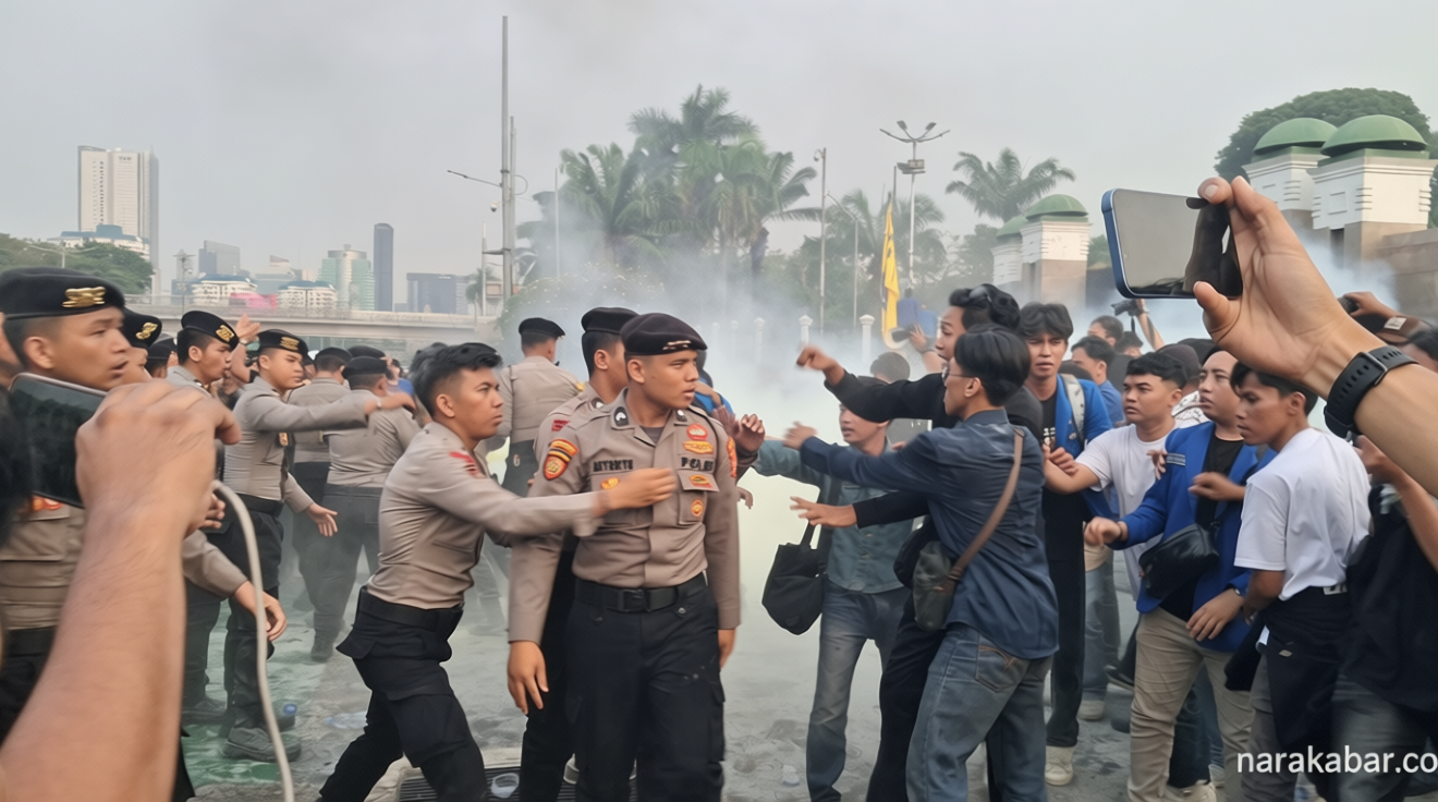 Important Visit: Saling Dorong di Depan DPR! Polisi Paksa Padamkan Simbol ‘Kematian’ Pemerintah Milik Mahasiswa