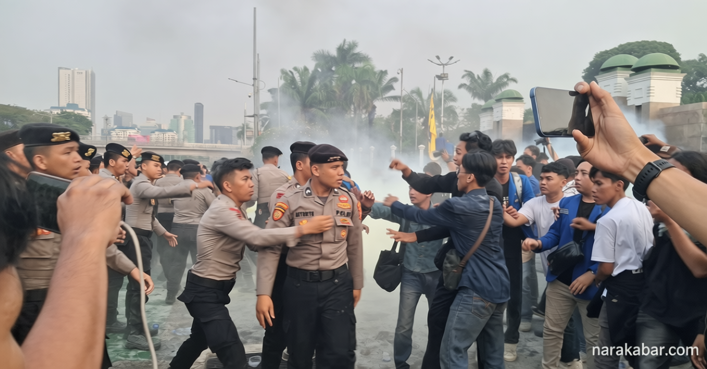 Important Visit: Saling Dorong di Depan DPR! Polisi Paksa Padamkan Simbol ‘Kematian’ Pemerintah Milik Mahasiswa