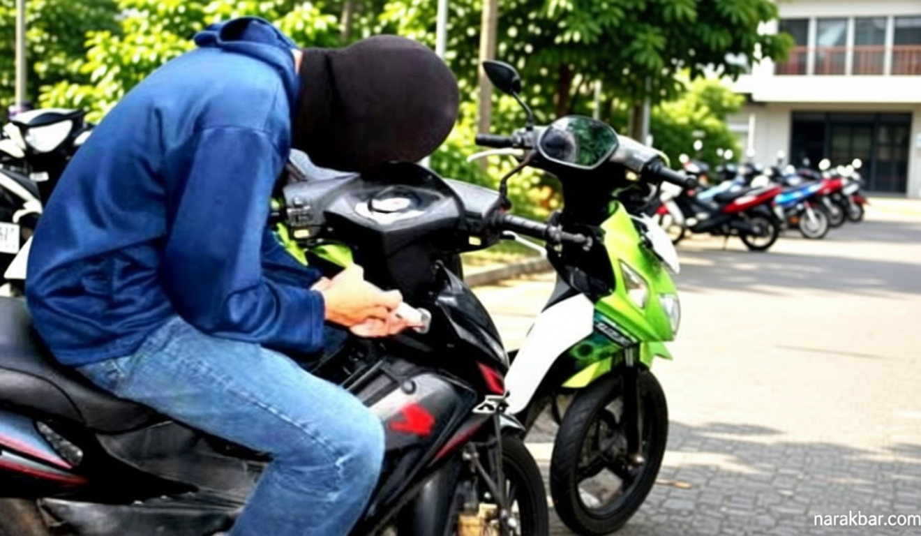 Important Visit: Terekam CCTV, Detik-detik Pasutri di Duren Sawit Gasak Motor Sambil Bawa Anak