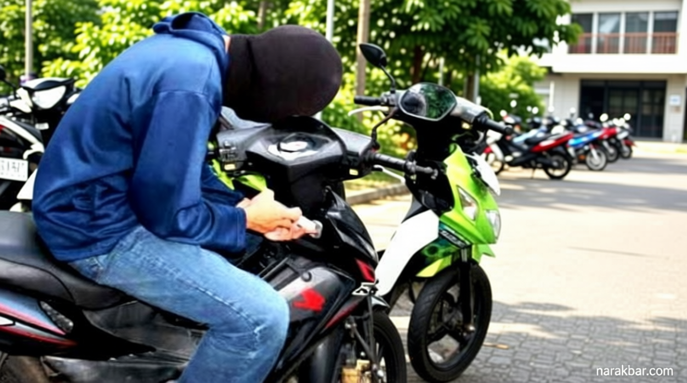 Important Visit: Terekam CCTV, Detik-detik Pasutri di Duren Sawit Gasak Motor Sambil Bawa Anak