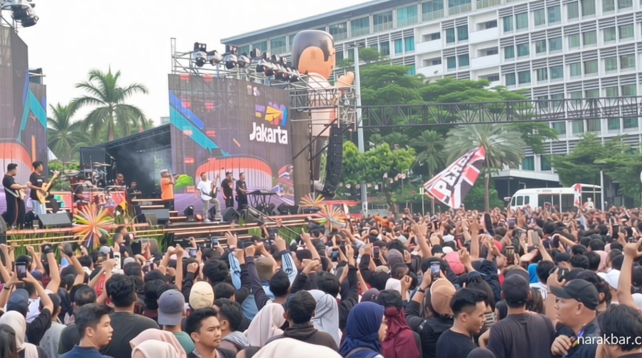 Important Visit: Malam Minggu Spesial di Bundaran HI: Warga Rayakan HUT Jakarta ke-499 Sambil Nonton Konser