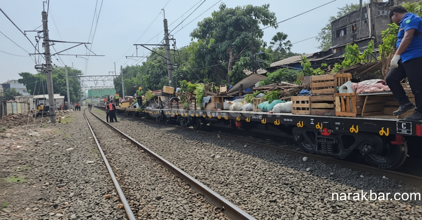 Important Visit: 183 Warga Pinggir Rel Senen Direlokasi, KAI Ratakan Puluhan Bangunan Liar