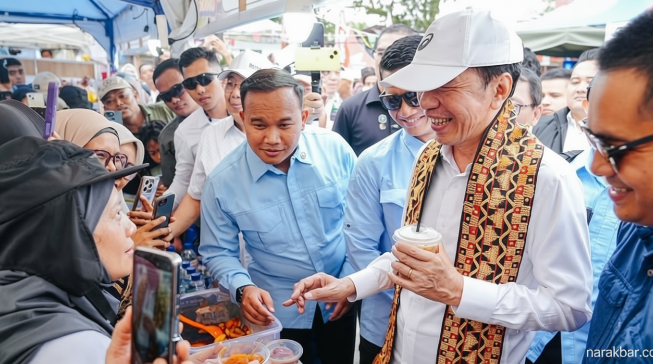 Important Visit: Blusukan Terakhir di Lampung, Jokowi Sempatkan Jajan Es Kopi dan Rujak Buah