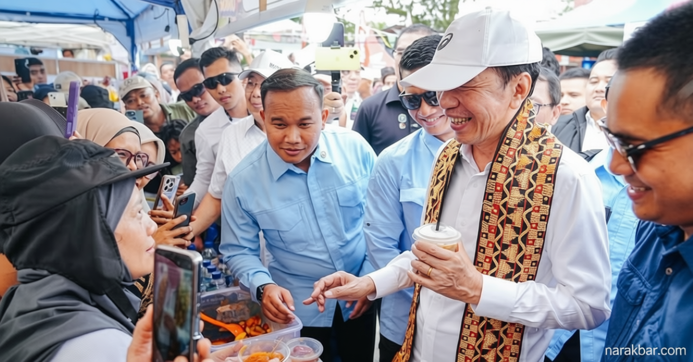 Important Visit: Blusukan Terakhir di Lampung, Jokowi Sempatkan Jajan Es Kopi dan Rujak Buah