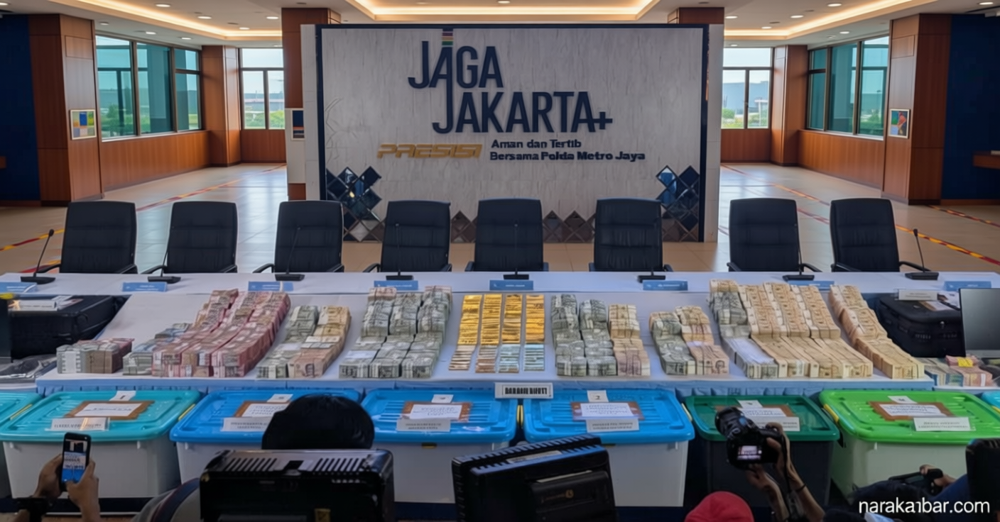 Facing Challenges: Bikin Melongo! Polri Pamerkan 74 Kg Emas hingga Ratusan Miliar Hasil Sitaan Kasus Jampidsus