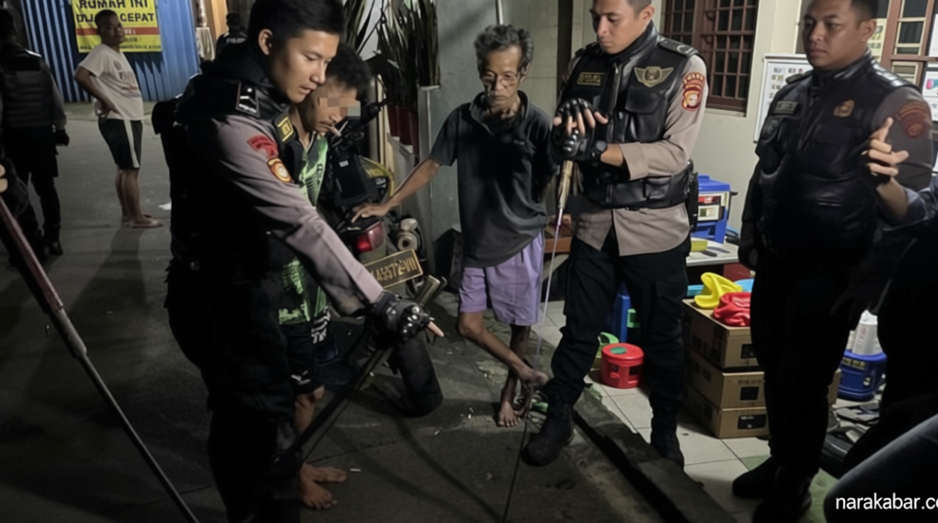 Gagal Kabur! Polisi Sikat 4 Remaja Pembawa Celurit Saat Bubarkan Tawuran di Cengkareng