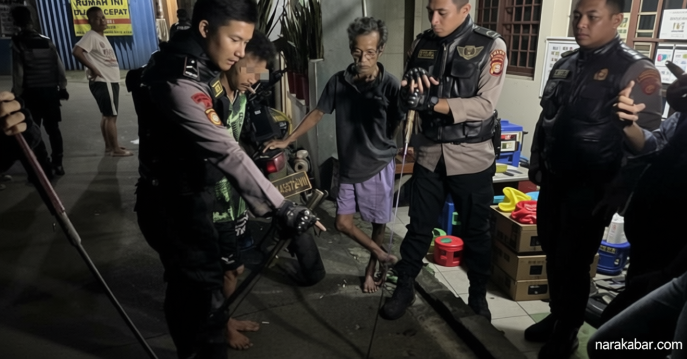Gagal Kabur! Polisi Sikat 4 Remaja Pembawa Celurit Saat Bubarkan Tawuran di Cengkareng