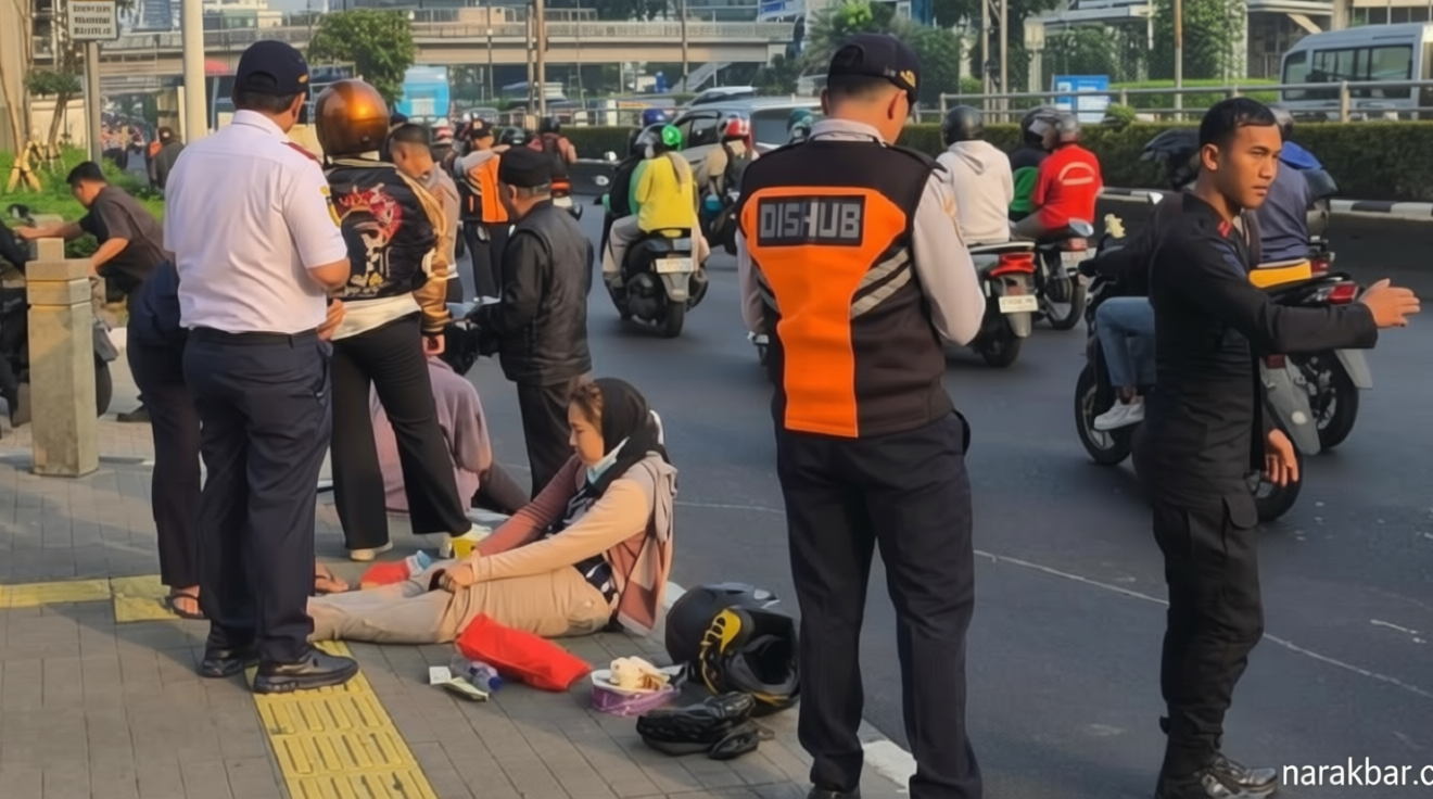 Kendaraan Berhenti Mendadak Picu Kecelakaan Beruntun di MT Haryono Pancoran