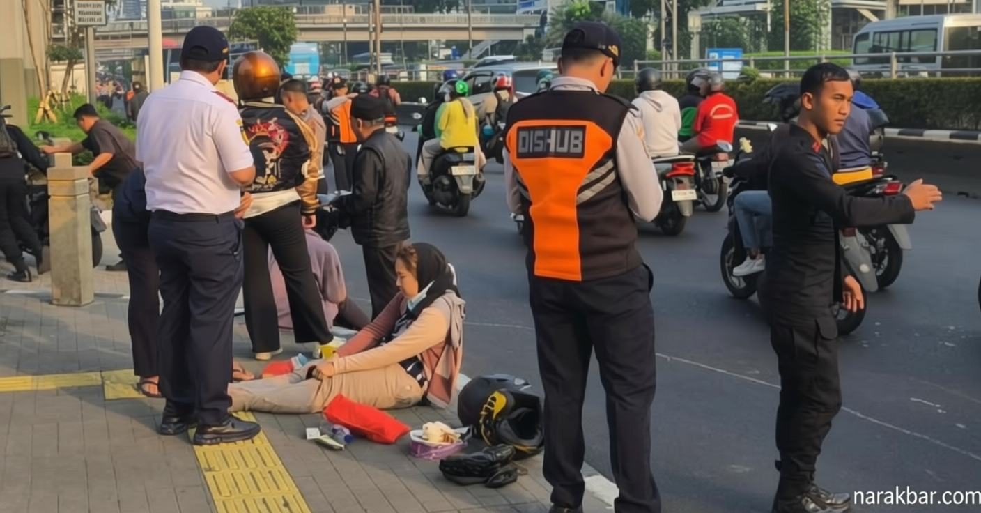 Kendaraan Berhenti Mendadak Picu Kecelakaan Beruntun di MT Haryono Pancoran