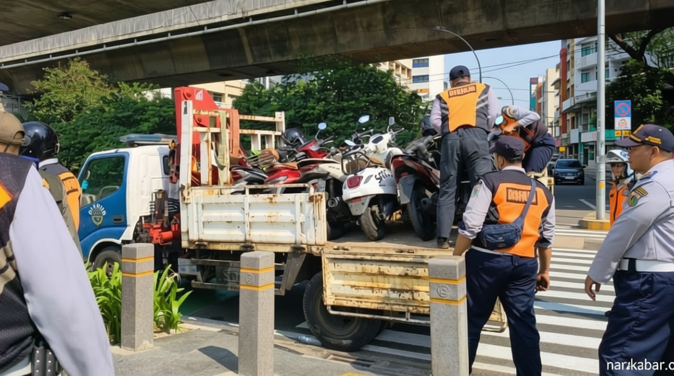 Solution For: Ulah Jukir Liar Bikin 21 Motor di Trotoar Satrio Kuningan Kena Razia