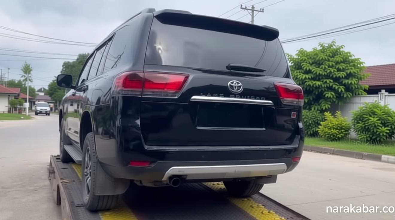 Important Visit: KPK Sita Land Cruiser Diduga Barang Suap Bupati Kuansing, Pelat Sudah Diganti