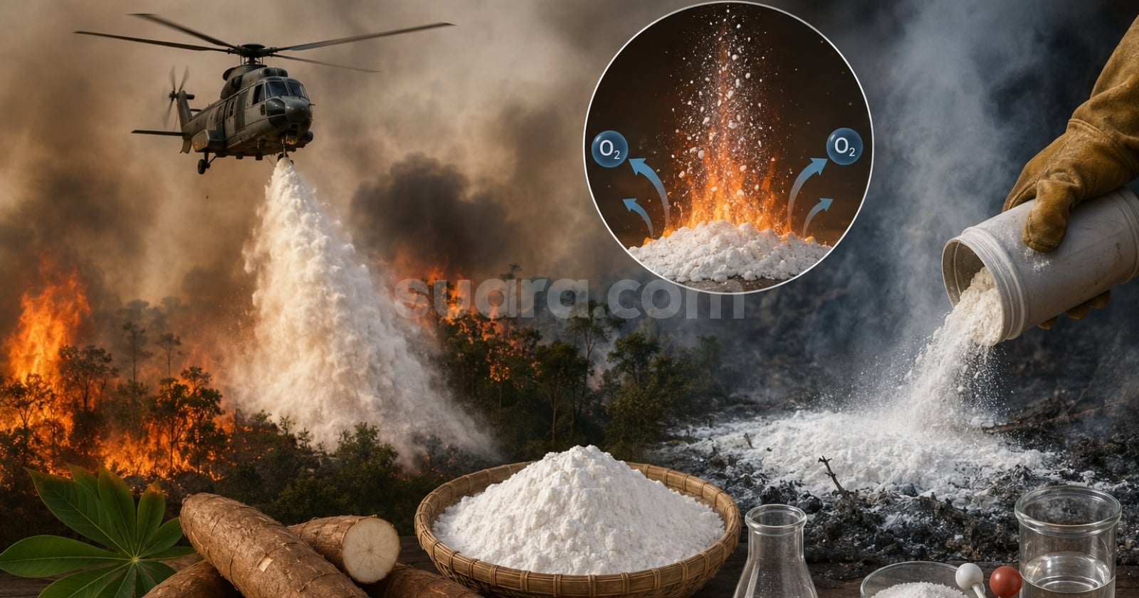 Benarkah Tepung Ubi Bisa Padamkan Api? Penelitian Asing Ungkap Fakta Mengejutkan